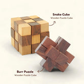Buy Wooden Snake Cube & Burr Puzzle Game for Kids 6 Year Old and Above