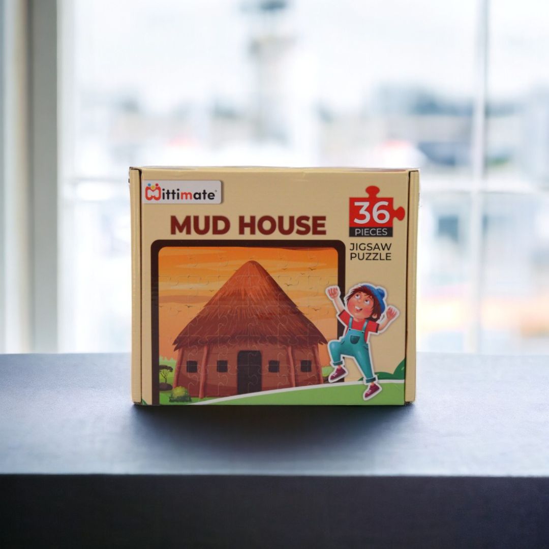 Mud House Jigsaw Puzzle | Fun & Learning Games for kids - Mittimate