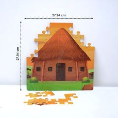 Mud House Jigsaw Puzzle | Fun & Learning Games for kids - Mittimate