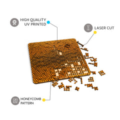 Honey Comb and Coffee Bean Fractal Puzzle Set of 2 I Value Pack Combo