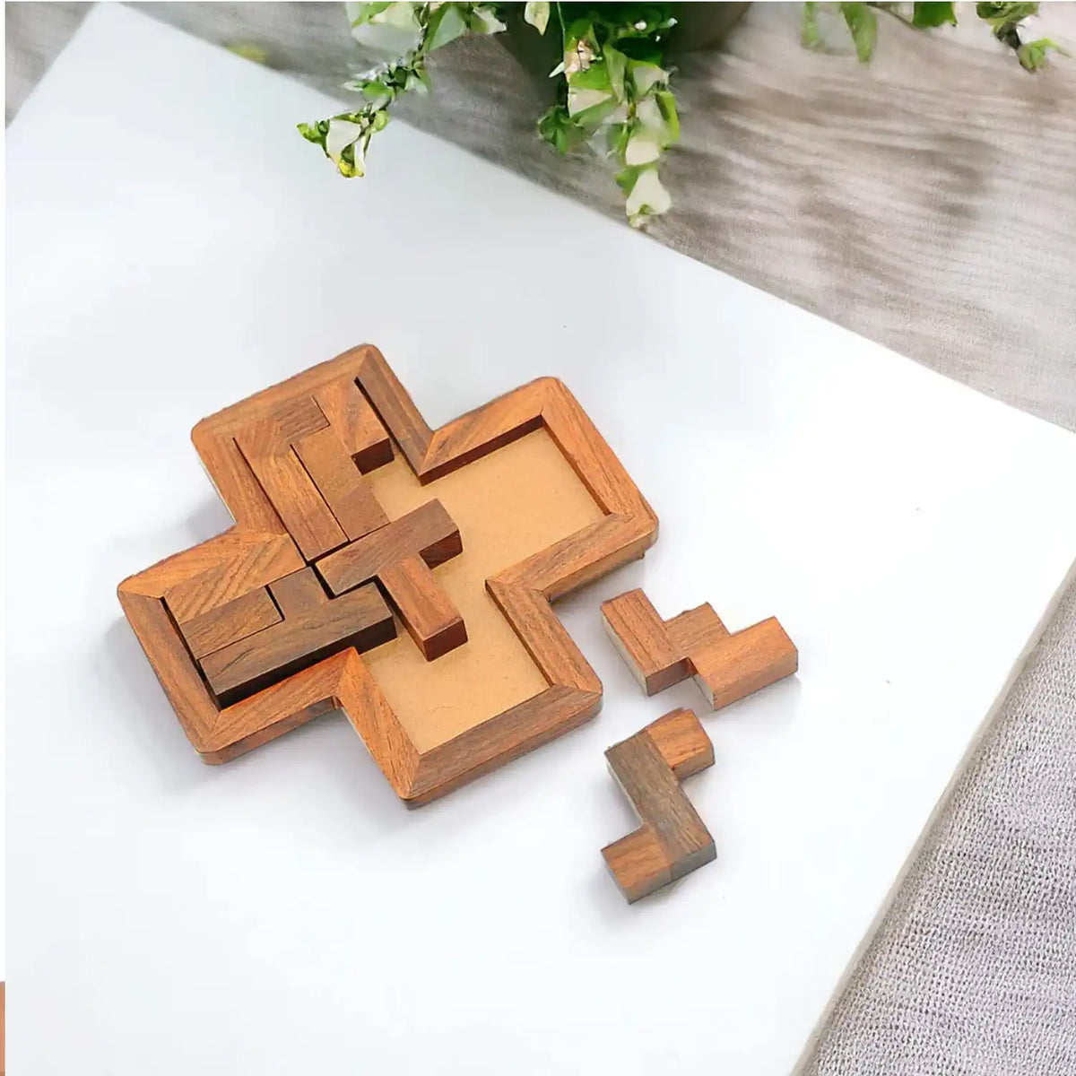 Buy Wooden Cross Pentomino Puzzle Game for Kids 6 to 8 Year Old