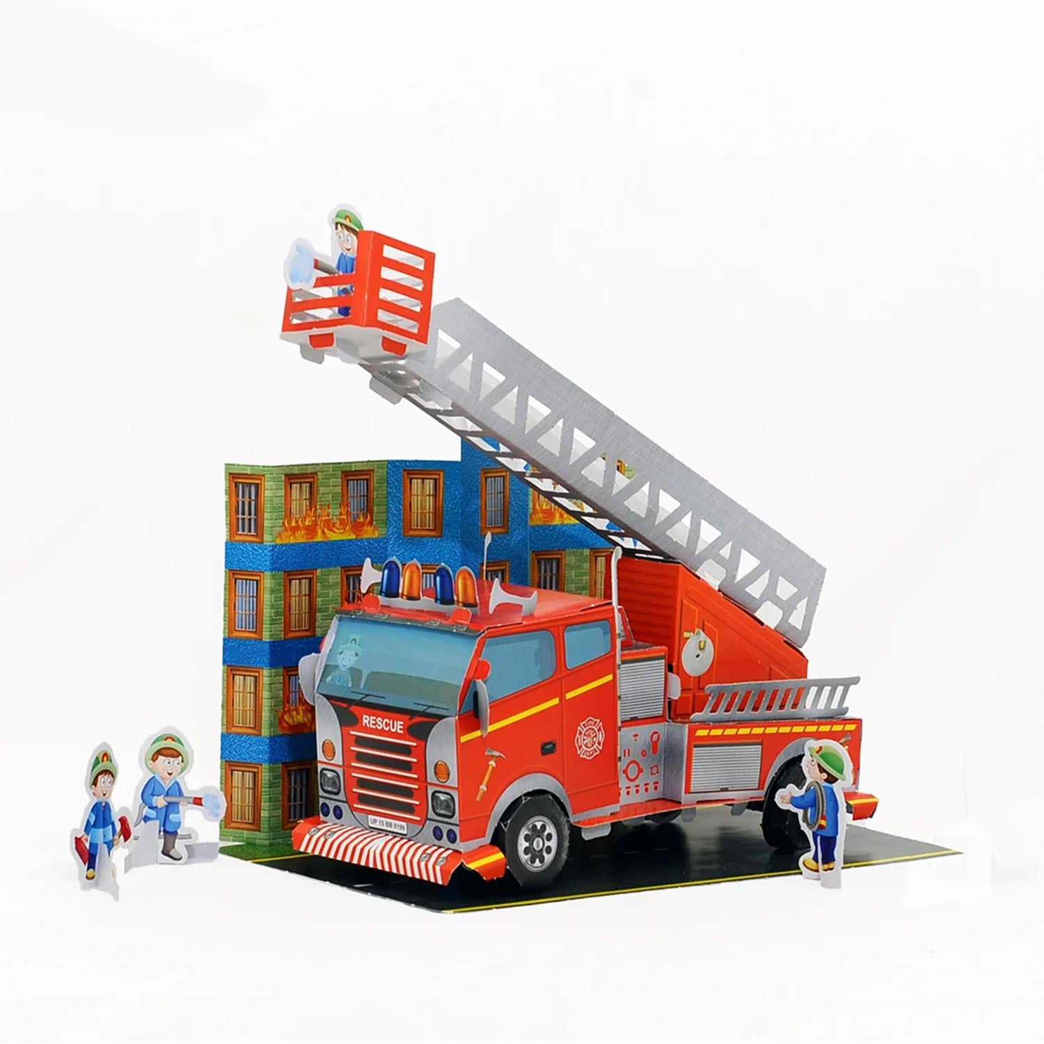 Buy DIY Fire Engine Model for Kids 8 to 12 Year Old I Make Your Own Paper Model