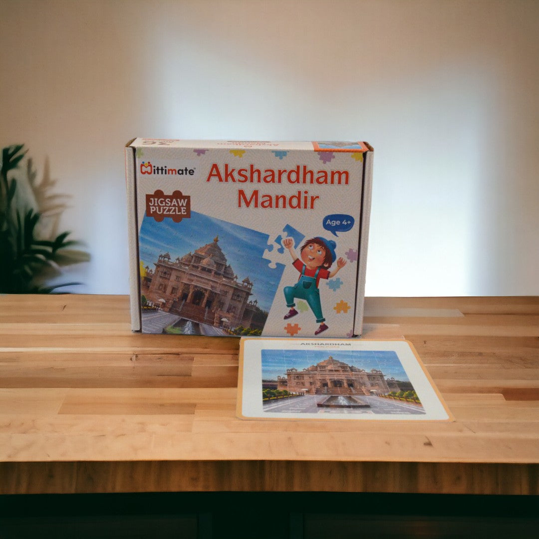 Akshardham Mandir Jigsaw Puzzle |  Fun & Learning Games for kids - Mittimate