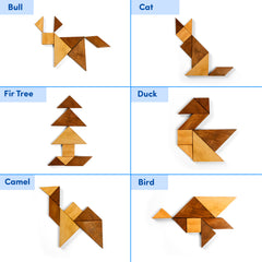 Wooden Tangram Puzzle | Brain Teaser Games | Fun & Learning