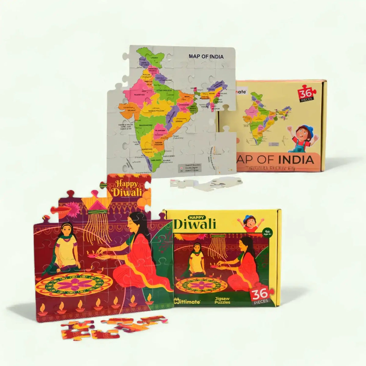 Buy Diwali & Map of Indian Jigsaw Puzzle for Kids 4 to 6 Year