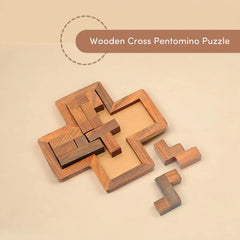 Buy Wooden Cross Pentomino Puzzle Game for Kids 6 to 8 Year Old