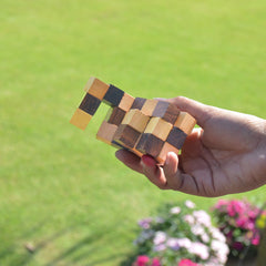 Snake Cube Puzzle 2″ | Wooden Brain Teaser Games | Fun & Learning - Mittimate