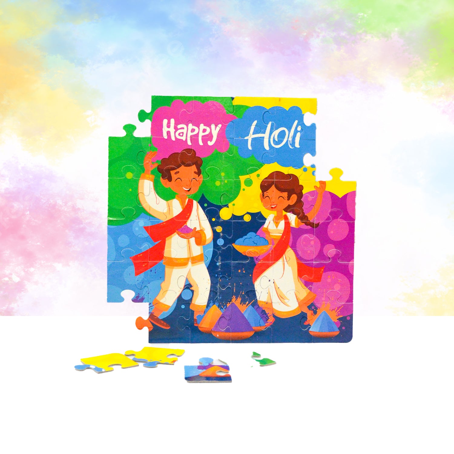 Holi Jigsaw Puzzles | Fun & Learning Games for kids - Mittimate