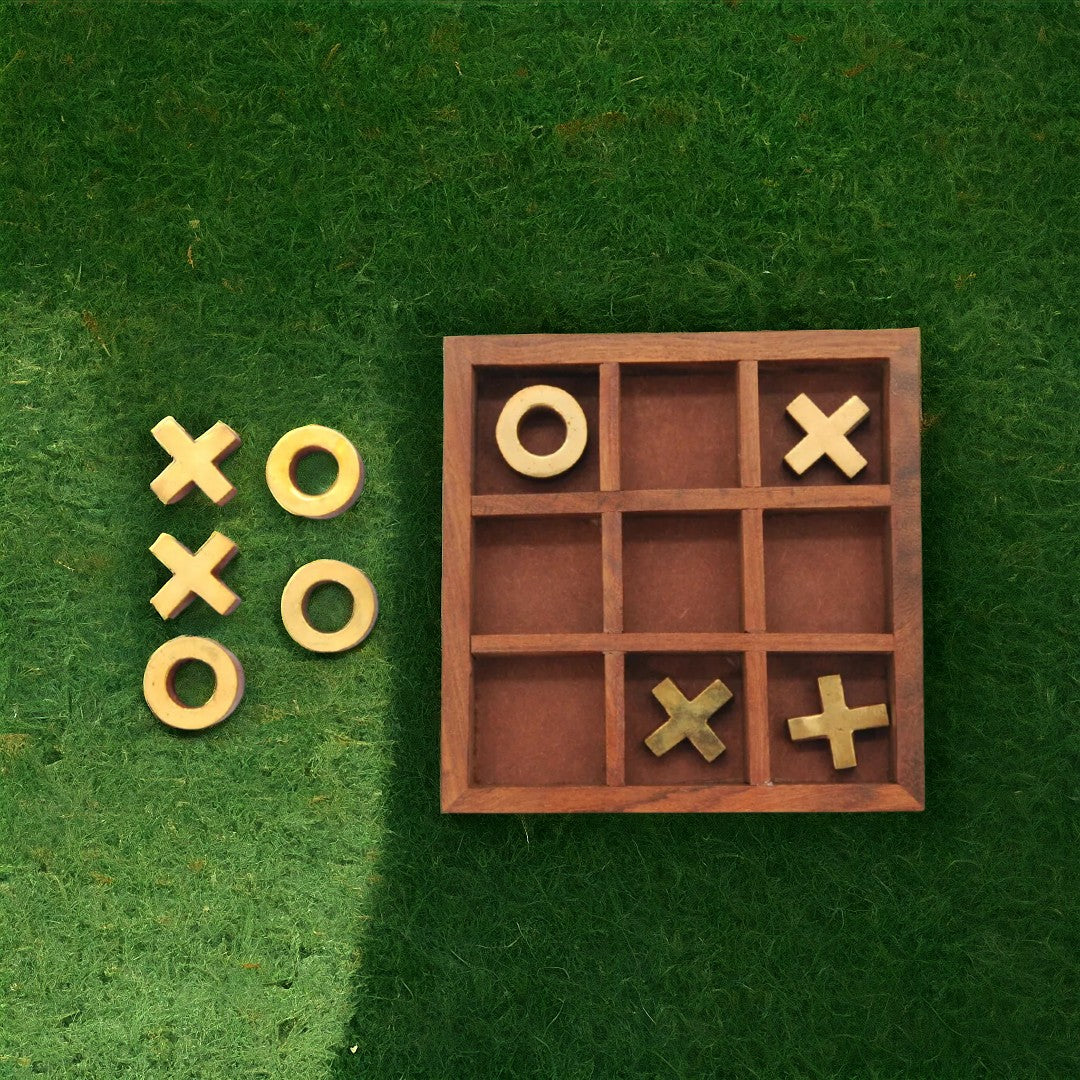 Wooden Tic Tac Toe | Brain Teaser Games | Fun & Learning - Mittimate