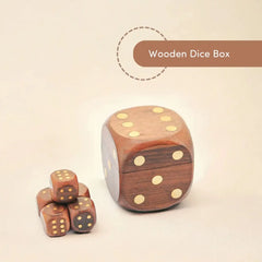 Buy Wooden Dice Box Set I Set of 5 Premium Dice for Ludo Game With Storage Box