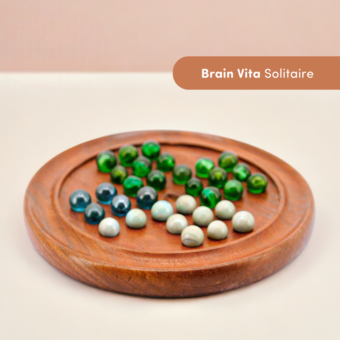 Wooden Solitaire Brain Vita 8 | Kids Brain Teasers Toys | Fun & Learning - Mittimate