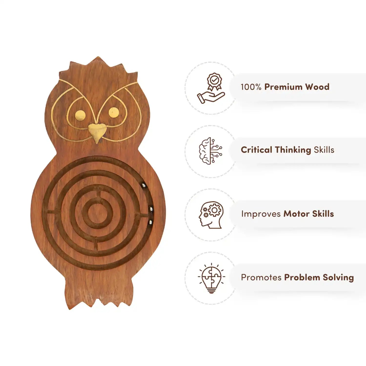 Buy Wooden Maze & Labyrinth Owl Puzzle Game for Kids 6 to 10 Year Old