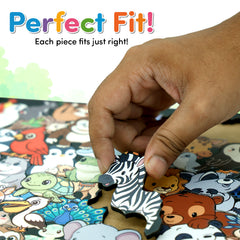 Meet the Animals Puzzle for Kids 6+ Years | 45-Piece Animal Puzzle with Picture Guide | Educational Puzzle for Problem Solving, Focus & Fine Motor Skills