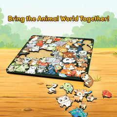 Meet the Animals Puzzle for Kids 6+ Years | 45-Piece Animal Puzzle with Picture Guide | Educational Puzzle for Problem Solving, Focus & Fine Motor Skills