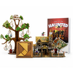 3-in-1 Creativity & Logic Combo | DIY Family Tree, Haunted House DIY Model & Tangram Puzzle