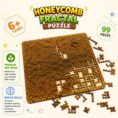 3-in-1 Wooden Brain Teaser Combo | Honeycomb Fractal, Soma Cube & Snake Cube Puzzle 2" for Kids 6+