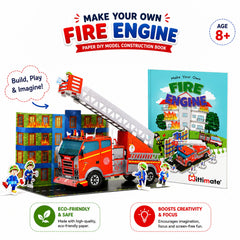 DIY Paper Model Construction Combo | Castle, Robot, Fire Engine & Farmhouse | Creative Learning Activity Set for Kids 8+