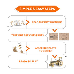 DIY - 3D Rusty Tractor Model | Fun & Learning Cardboard Games for Kids