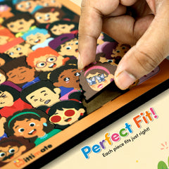 Faces Puzzle for Kids 6+ Years | 75-Piece Wooden Face Puzzle | Educational & Screen-Free Activity | 30 Minutes Playtime