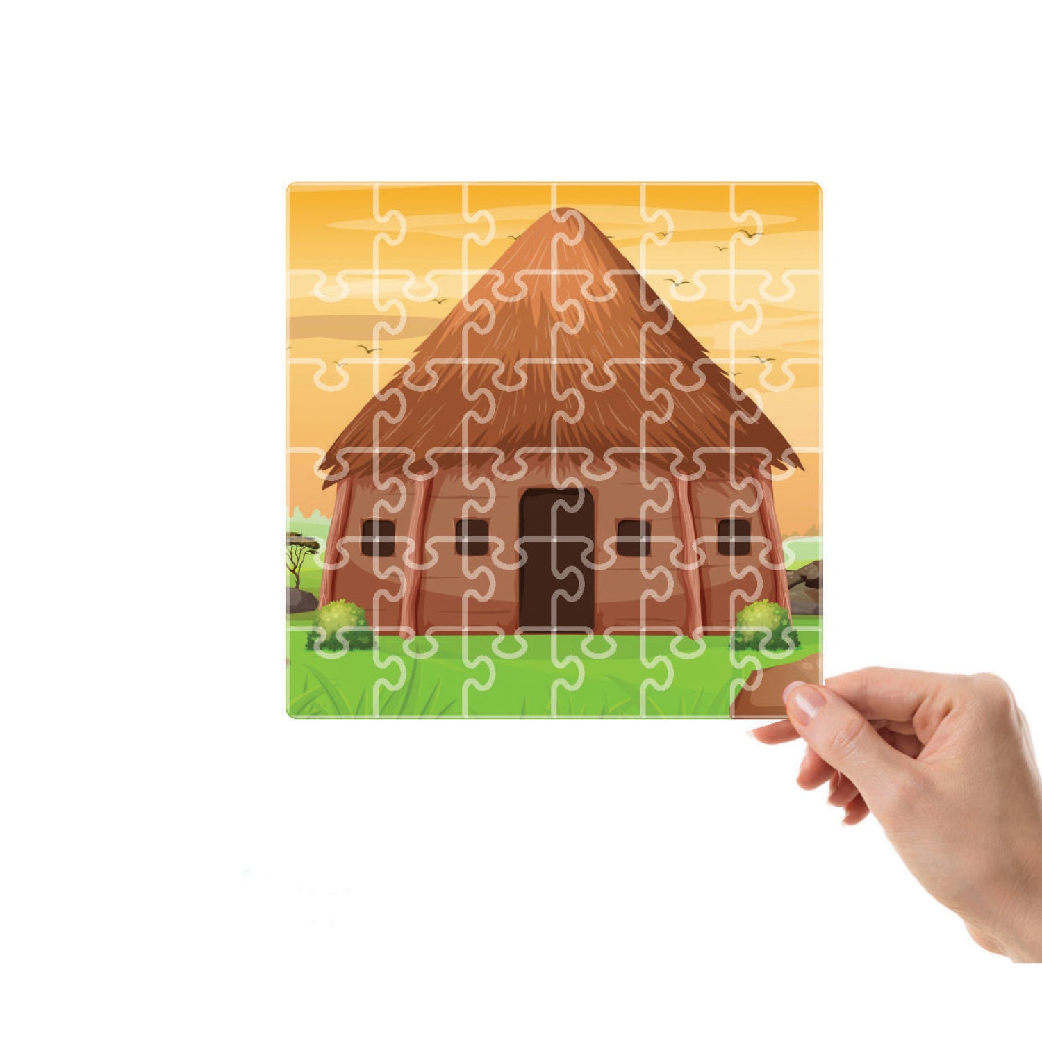 Mud House Jigsaw Puzzle | Fun & Learning Games for kids - Mittimate