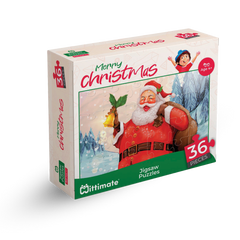 Christmas Jigsaw Puzzle for Kids | 36-Piece Educational Cardboard Puzzle for 4 to 6 Years | Perfect Christmas Gift