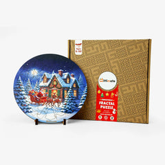 Christmas Fractal Puzzle for Kids – 54 Colorful Wooden Pieces | Challenging Brain Teaser for Ages 6+ | Develops Logic, Creativity & Problem-Solving Skills