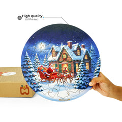 Christmas Fractal Puzzle for Kids – 54 Colorful Wooden Pieces | Challenging Brain Teaser for Ages 6+ | Develops Logic, Creativity & Problem-Solving Skills