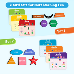 Sort The Shapes - A Logical Reasoning Game for Kids 6+ with 10 Colorful Shapes and 30 Cue Cards