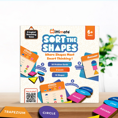 Sort The Shapes - A Logical Reasoning Game for Kids 6+ with 10 Colorful Shapes and 30 Cue Cards